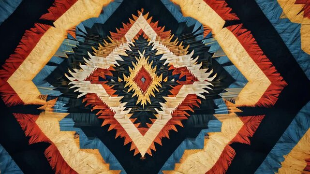 Geometric pattern transformation: vibrant kaleidoscope of abstract textures