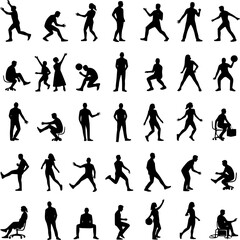 A set of icons of humans