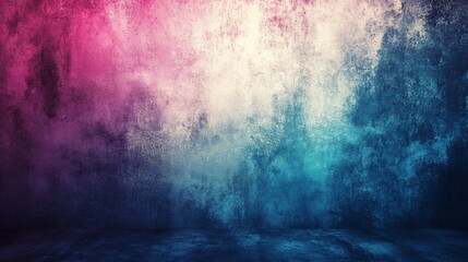 Fototapeta premium Abstract Grungy Wall Texture: Pink Blue Gradient Background