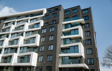 Fototapeta premium Modern Residential Apartment Building Complex Condo 