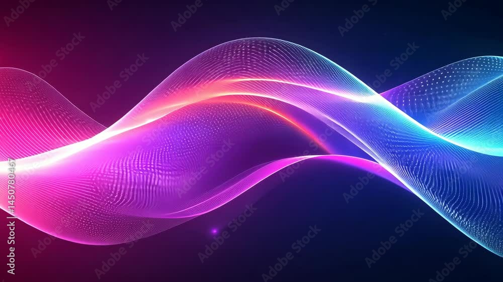Poster mesmerizing flow of colorful waves in dynamic motion