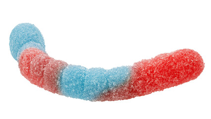 Gummy candy, isolated on white background, full depth of field