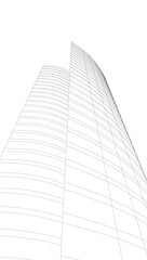 Fototapeta premium Building 3d structure. Architectural background. 
