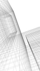 Building 3d structure. Architectural background. 