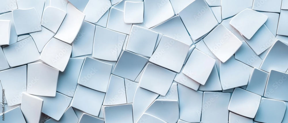 Poster abstract arrangement of smooth white squares creating a modern geometric pattern for elegant backgro