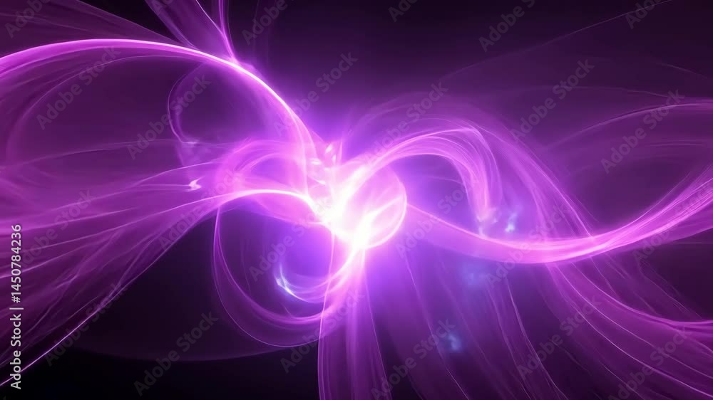 Aufkleber mesmerizing abstract purple light waves create dynamic and ethereal patterns