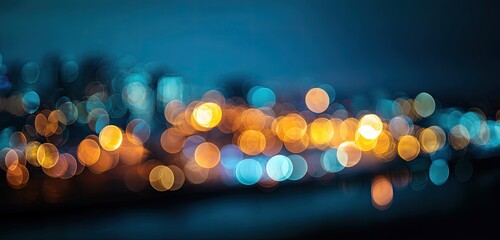 Abstract city lights at night