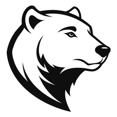 Bear head logo design vector illustration for wildlife and animal lovers and graphic designers usage isolated on transparent background