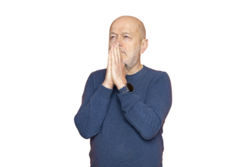 a man in a reflective attitude