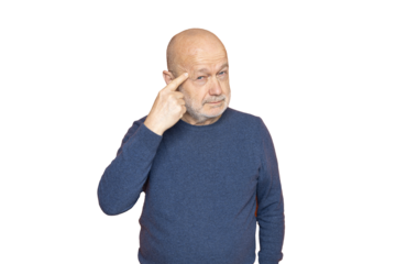 a man making a gesture of having an idea