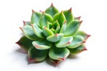 Fototapeta premium Isolated succulent on white background, highlighting its unique shape, plant, nature
