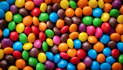 close up of colorful candies texture background