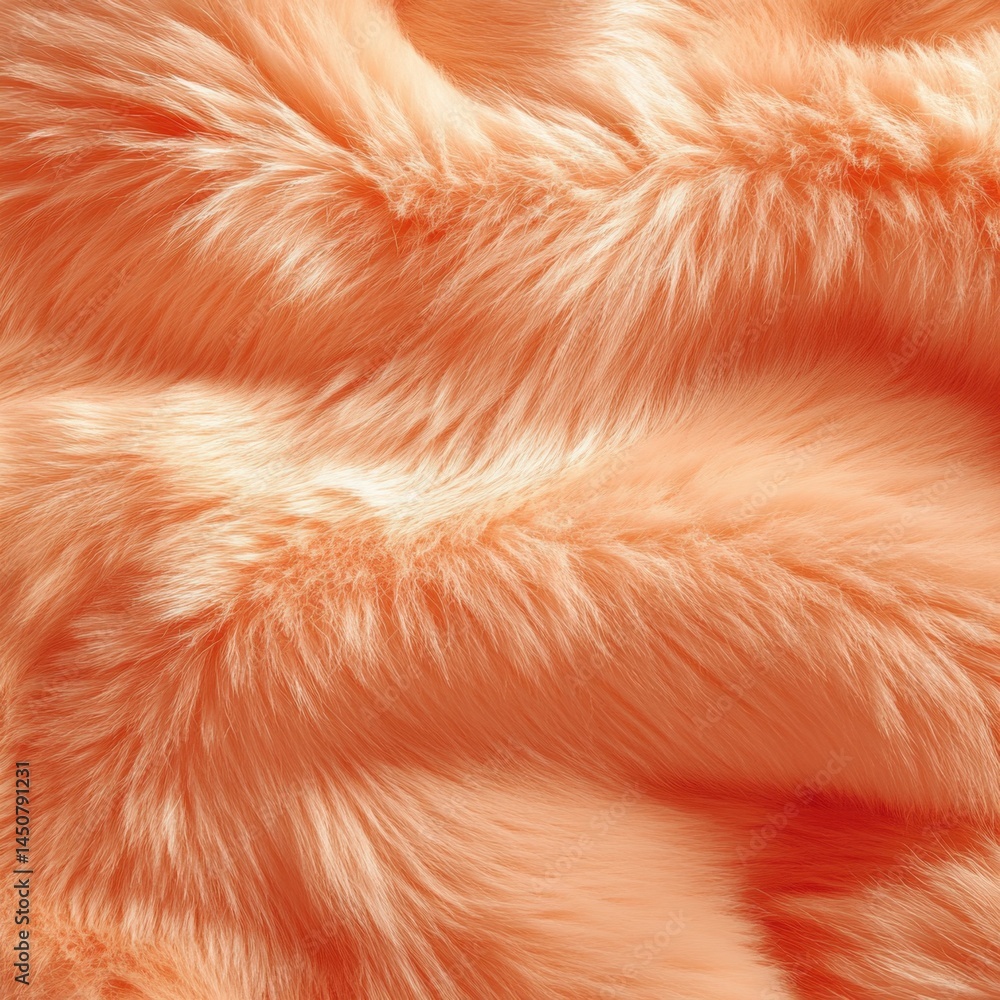 Aufkleber close up of soft peach faux fur texture creating a warm inviting and luxurious backdrop capturing th