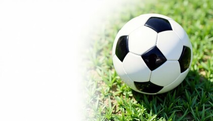 Fototapeta premium Overhead shot, pristine white football on pure white, simple background, sports, athletic