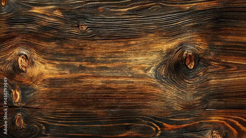 Poster dynamic transformation of aged wood surface with rich texture and grain patterns