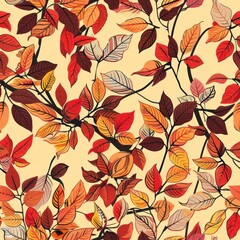 a coquette seamless pattern for fall