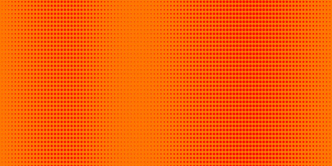 Dots halftone orange color pattern gradient texture with technology digital background. Dots pop art comics with summer background