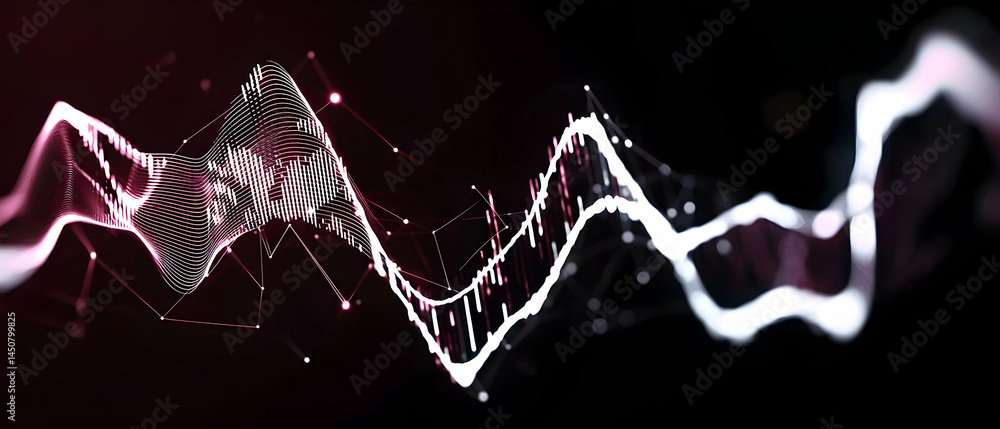 Poster abstract digital design with motion effect