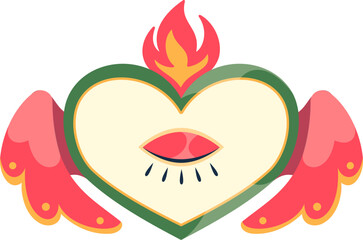 Mexican Heart with Eye
