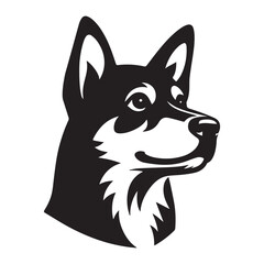 Obraz premium Vector silhouette image of a dog