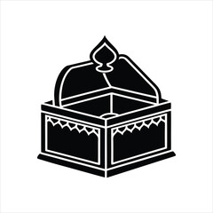 Traditional Indian Wedding Box Line Art Vector