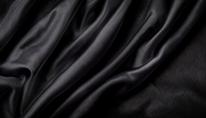 crumpled black fabric texture