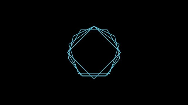 Polygon Cascade &mdash; Regular Polygons Growing & Morphing from the Center.