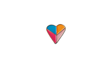 Genderqueer pride enamel pin displayed on a denim jacket as a symbol of self-expression and gender inclusivity isolated on white background PNG