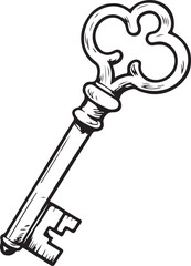 key sketch vector illustration