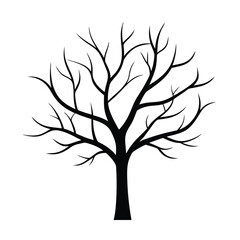 Fototapeta premium Minimalist Tree Silhouette Illustration