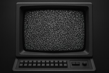 Computer interface with monochrome screen and flashing pixels