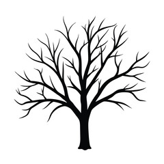 Abstract Natural Tree Silhouette