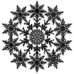 Vector black and white seamless floral pattern design
