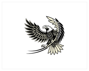 Eagle Tattoo Design Vector Free SVG Download