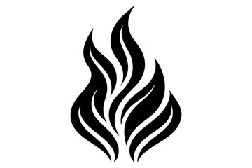 Tribal tattoo design vector illustration set showcases floral art with fire flame and ornamental decoration elements in a tribal pattern