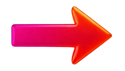 
Arrow, direction, navigation, symbol, guidance—this vibrant pink-orange arrow points confidently to the left, standing out sharply against a clean, white transparent background, isolated for clear, v