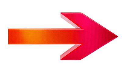 
Arrow, direction, navigation, symbol, guidance—this vibrant pink-orange arrow points confidently to the left, standing out sharply against a clean, white transparent background, isolated for clear, v