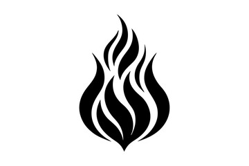 Vector fire flames set illustration with hot orange and yellow burning art