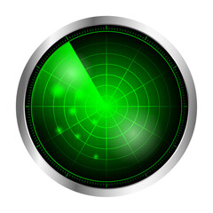 Green radar screen. Military search system. Futuristic HUD radar display. HUD radar display. vector illustration