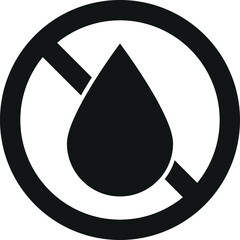 Oil free icon . No trans fat food product symbol . Trans fat free icon . Vector illustration