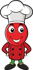 Obraz premium Chef Cartoon Character mascot logo design
