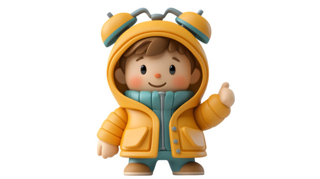 3D alarm clock icon in cartoon plastic style, isolated on white background - Powered by Adobe