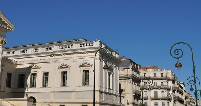 Montpellier, H&eacute;rault department, Occitanie,France. Tte facade of the courthouse. 