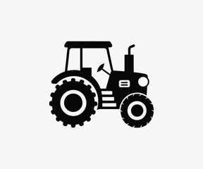 Vector Vintage Tractor Illustration Isolated