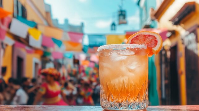Celebrate Cinco de Mayo with vibrant cocktails and joyful festivities in Mexico's colorful streets