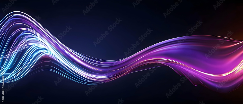 Aufkleber abstract colorful dynamic wave design