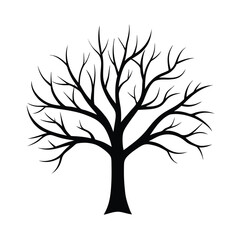 Soft Pale Background with Bare Tree Branches Vector