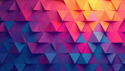Obraz premium Repeating triangular shapes forming a vibrant mosaic, background, geometric