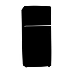 Abstract black and white image representing a refrigerator appliance design