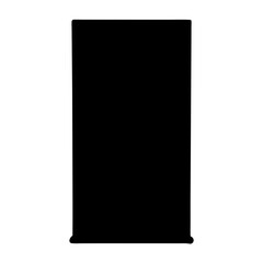 Solid black rectangular image with slightly rounded corners and a base.
